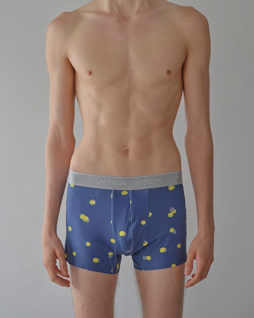 ドットヘムシームレスボクサーパンツ 着用画像