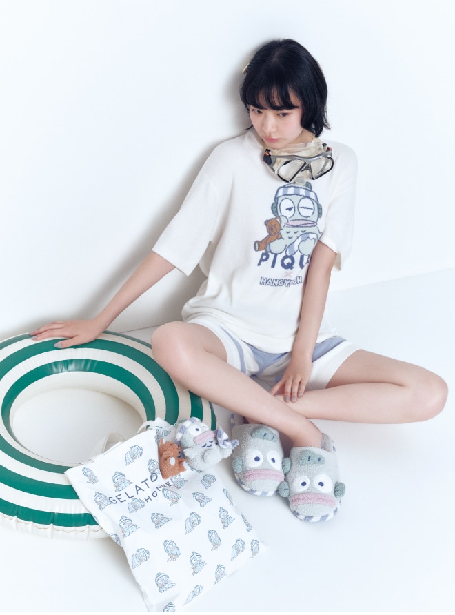 GELATO PIQUE HOMMEのコラボレーションアイテム着用画像